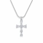 Κολιέ σταυρός με κρύσταλλα