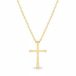 Σταυρός ατσάλινος χρυσός με αλυσίδα