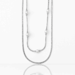 Κολιέ διπλό φίδι με πέρλες - Image 2