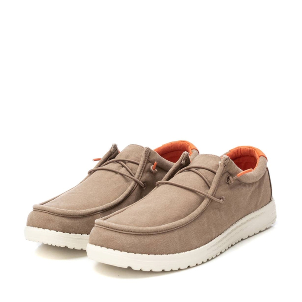 174472 Παπούτσια Boat Shoes Πάνινα Ελαστικά Taupe-Orange - Image 1