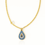 Κολιέ μάτι δάκρυ χρυσό - Image 2