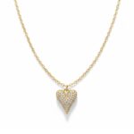 Κολιέ καρδιά zircon χρυσό