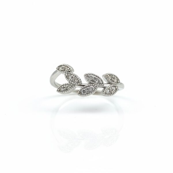 Δαχτυλίδι φύλλο με zircon