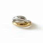 Δαχτυλίδι διπλό δίχρωμο