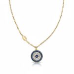 Κολιέ μάτι στρογγυλό χρυσό