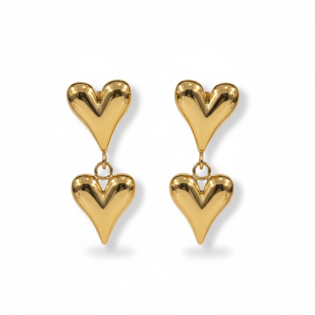 pro-shot-2e1f78f2-92b3-496d-9c2a-17c51617fdc4 Σκουλαρίκια διπλές καρδιές χρυσά - Image 1