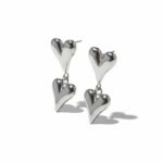 Σκουλαρίκια διπλές καρδιές - Image 2